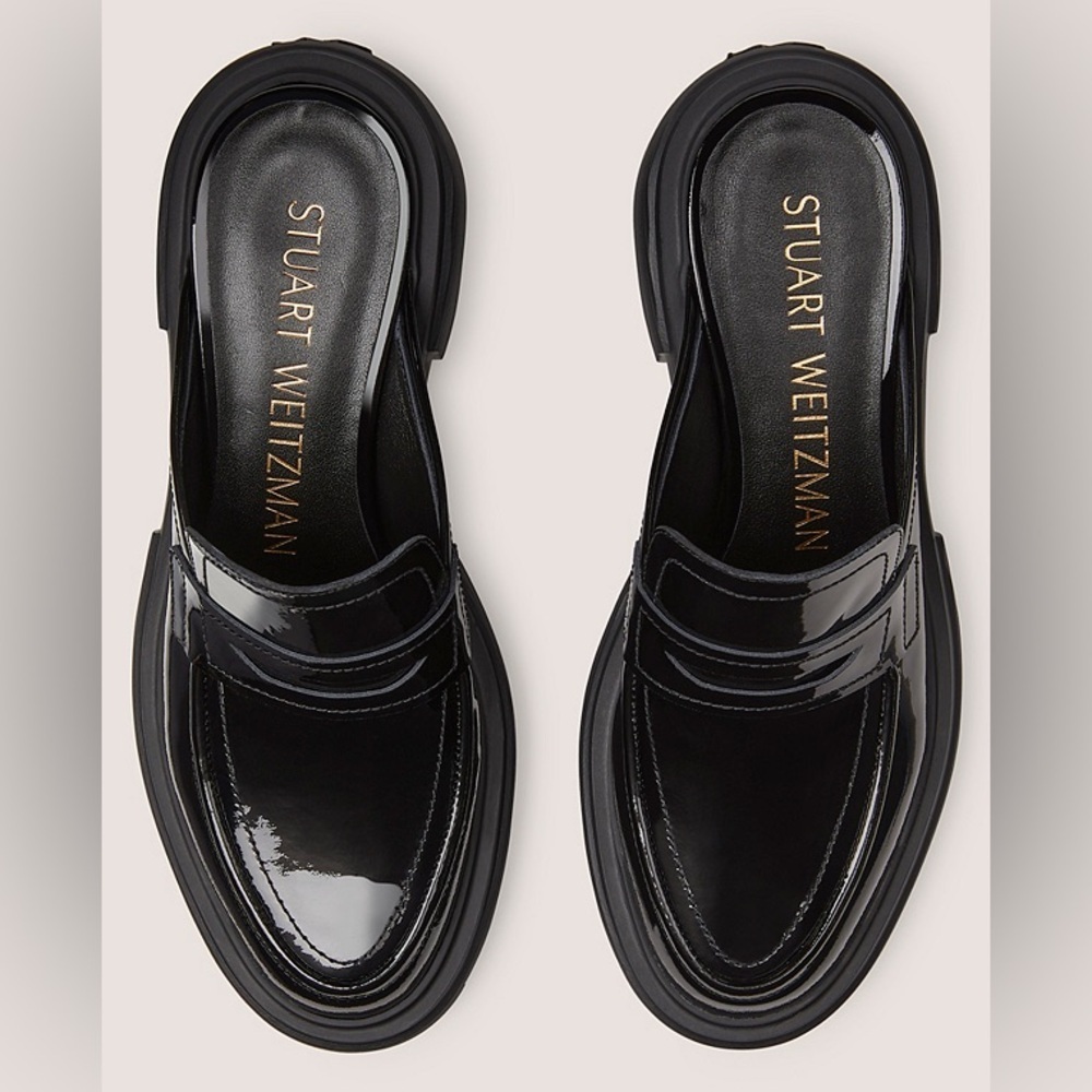Stuart Weitzman SoHo Mule Loafer in Black NEW - Picture 12 of 13